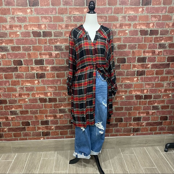 Sz LARGE Plaid Fall Shirtdress - Picture 4 of 17